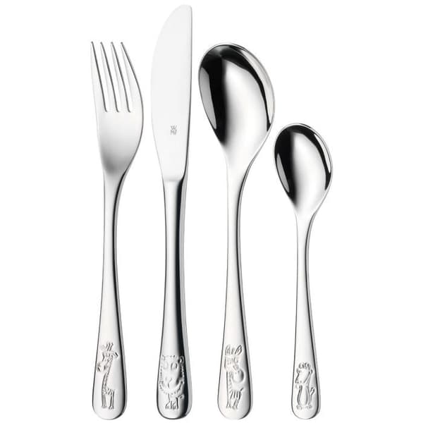 Barnbestickset - WMF - SAFARI - Rostfritt stål - 4 delar - Tål maskindisk