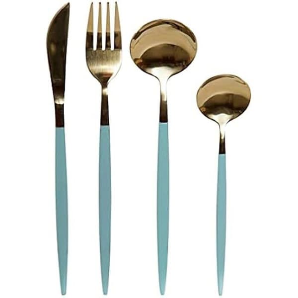 Bestickset - DKD Home Decor - Rostfritt stål - 16 delar - Blankt utförande - Multikolor