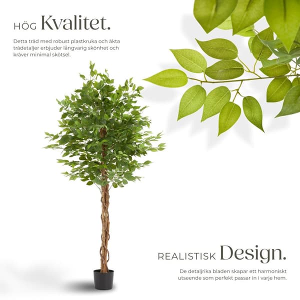 Konstgjort fikusträd Fida, naturtrogen textur - 180 cm