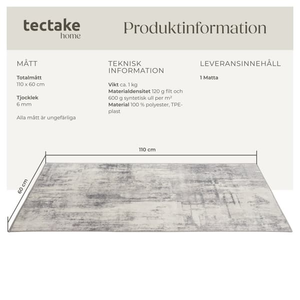 Matta Nadira, kort lugg - 60 x 110 cm