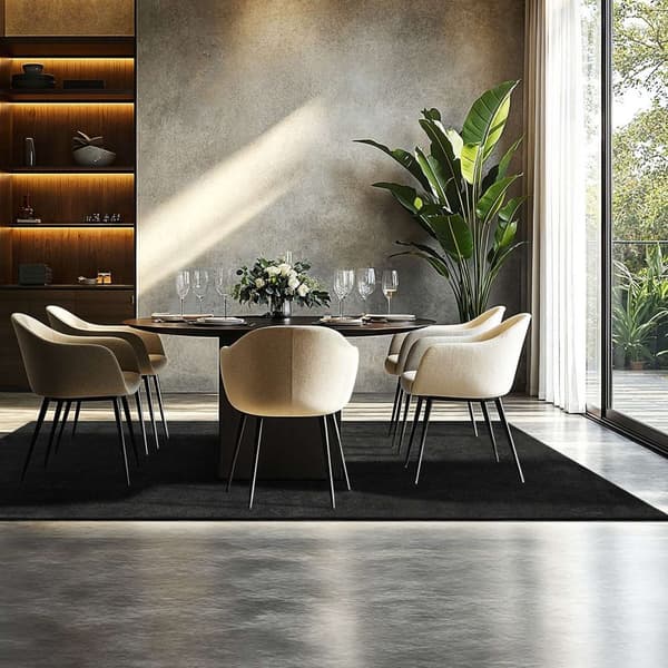 Kortluggig matta Soft Zone - svart, 160 x 230 cm