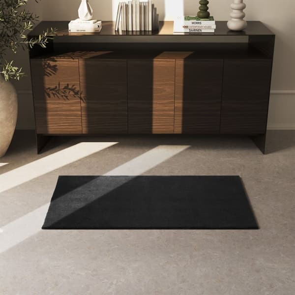 Kortluggig matta Soft Zone - svart, 60 x 110 cm