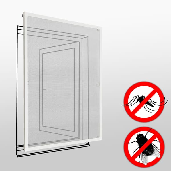 Insektsnät för fönster - 130 x 150 cm, vit