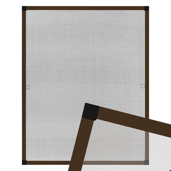 Insektnet til vindue - 100 x 120 cm,brun