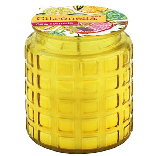 Effektiv Myggavvisning - Elegant Citronellaljus i Gult Glas
