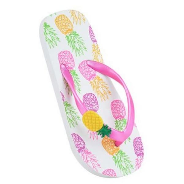 Sandrocks Girls Pineapple Flip Flops