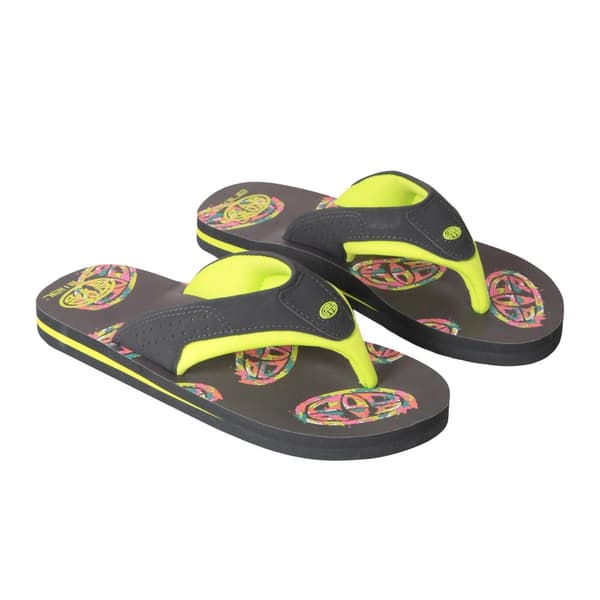 Animal Jekyl återvunna flip-flops för barn Lime 10 UK Child