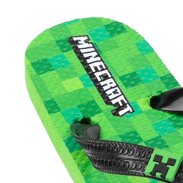 Minecraft Childrens/Kids Creeper Flip Flops
