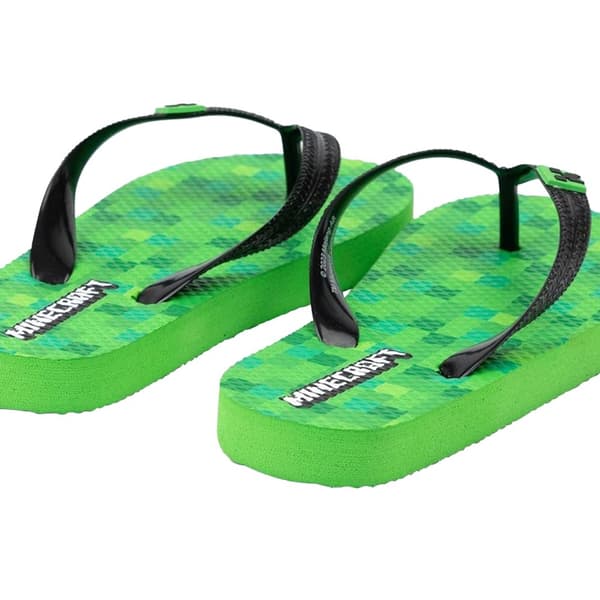 Minecraft Childrens/Kids Creeper Flip Flops