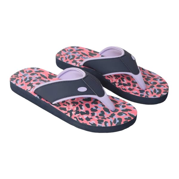 Animal Womens/Ladies Swish Leopard Print Recycled Flip Flops Pale Pink 6 UK