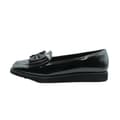 Miniatyrbilde 2 av 3: Where's That From Womens/Ladies Alpha Bow Patent Faux Leather Wide Loafers