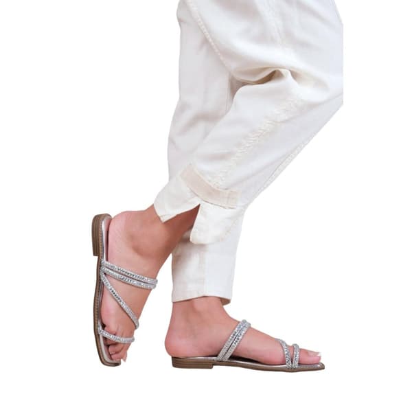 Where's That From Womens/Ladies Dream Diamante Strappy Flat Sandals