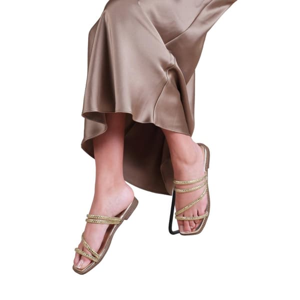 Where's That From Womens/Ladies Dream Diamante Strappy Flat Sandals
