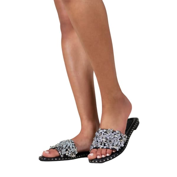 Where's That From Womens/Ladies Belle Sparkle Diamante Flat Sliders