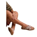 Miniatyrbilde 3 av 3: Where's That From Womens/Ladies Arizona Striped Crossover Strap Flip Flops