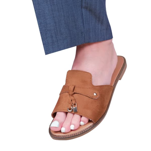Where's That From Womens/Ladies Sandra Fringe Flat Sliders