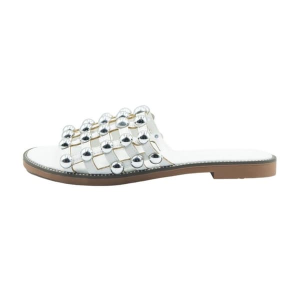 Where's That From Womens/Ladies Kellie Caged PU Wide Sliders