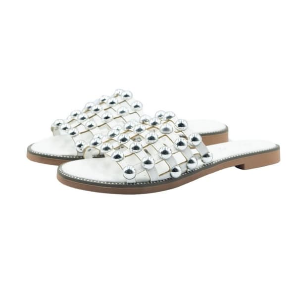 Where's That From Womens/Ladies Kellie Caged PU Wide Sliders