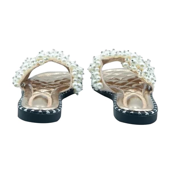 Where's That From Womens/Ladies Eve Pearl Flat Heel Sliders