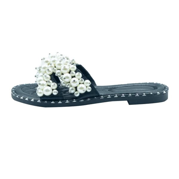 Where's That From Womens/Ladies Eve Pearl Flat Heel Sliders