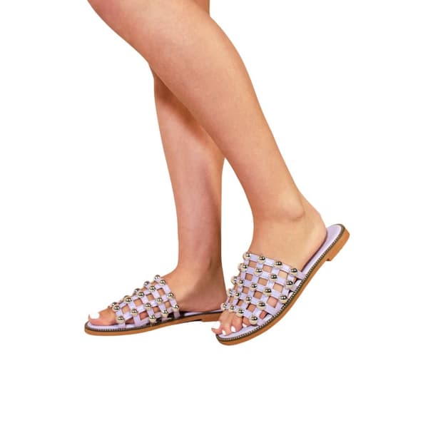 Where's That From Womens/Ladies Kelly PU Sliders Lavender 4 UK