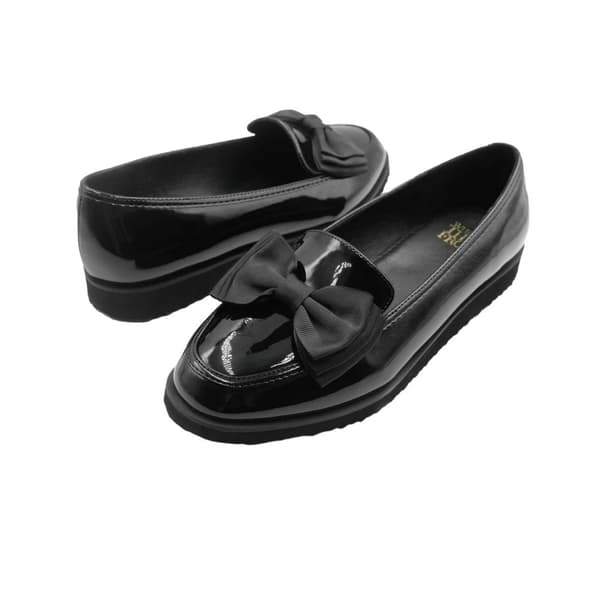 Where's That From Womens/Ladies Alpha Bow Detail Extra Wide Loafers