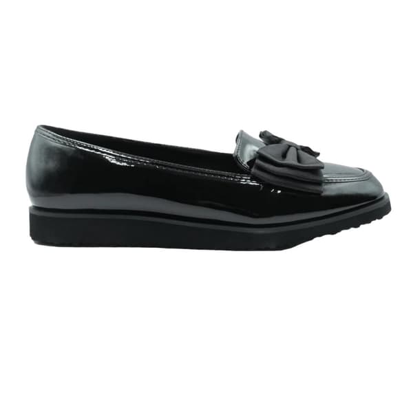 Where's That From Womens/Ladies Alpha Bow Detail Extra Wide Loafers