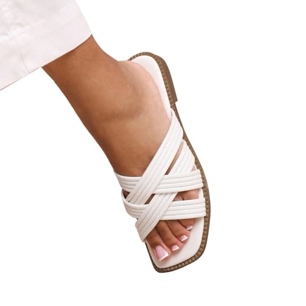 Where's That From Womens/Ladies Crete Multi Crossover Strap Sliders