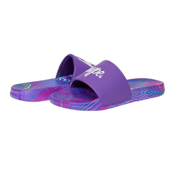 Hype Baby Girls Crazy Wave Script Sliders