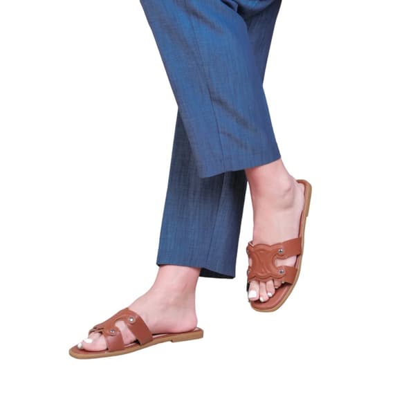 Where's That From Womens/Ladies Norah Cut Out PU Sliders