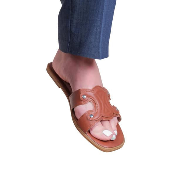Where's That From Womens/Ladies Norah Cut Out PU Sliders