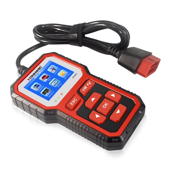 Konnwei KW681 diagnostisk måler, OBD2 scanner, batteri tester