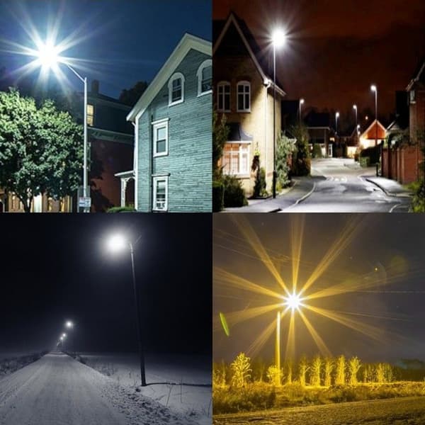 JANDEI - Solar gatubelysning 2500 Lumen 200W 6000K 25W litiumjon justerbar utomhuspanel