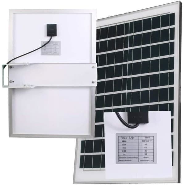 JANDEI - Solar gatubelysning 2500 Lumen 200W 6000K 25W litiumjon justerbar utomhuspanel