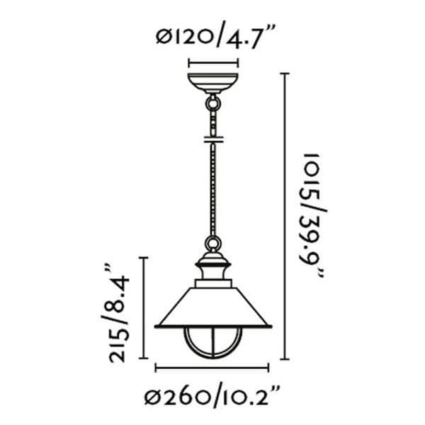 Taklampa utomhus - FARO - Nautica 11W - Vit/koppar - Klassisk - Tidlös