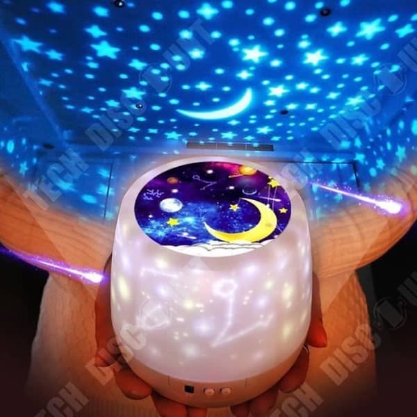 TD® Kids Star Projector Night Light - LED-projektionslampa för barn, 35 färglägen, presentdekoration för humörlampa