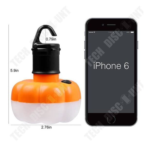 Hängande utomhuscampinglampa - TEKNISK RABATT - eta-6288 - LED-ljuskälla - Batteri - Orange