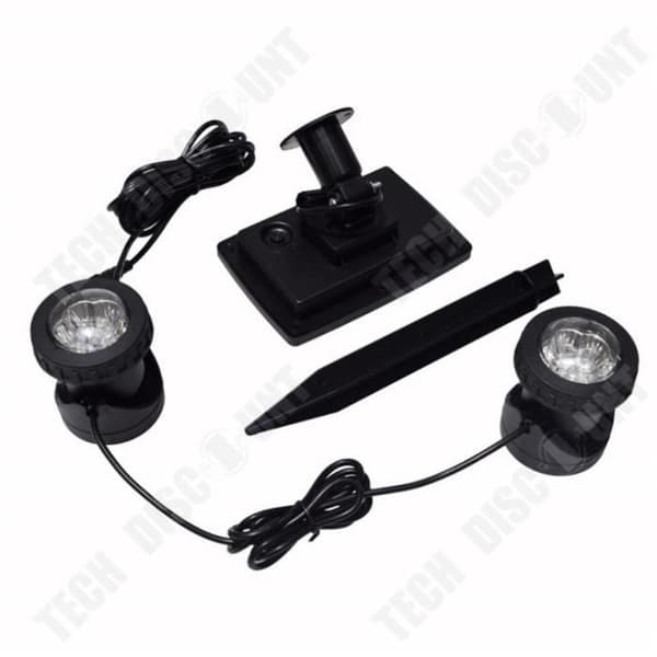 TD® Solar Projection Lights Flood Lights Dubbla LED Spotlights Amfibie Undervattens dykljus