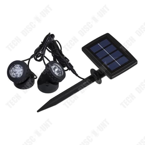 TD® Solar Projection Lights Flood Lights Dubbla LED Spotlights Amfibie Undervattens dykljus