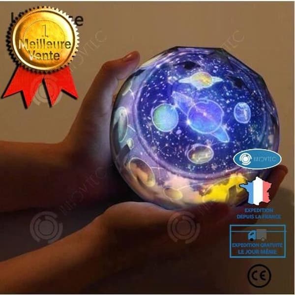 Nattljus - INN - Nattljus Planet - LED Universumprojektor - Roterande - Stjärnhimmel - Julklapp