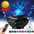Miniatyrbild 1 av 4: INN usb led bluetooth musik hav vatten låga mönster stjärnhimmel ljus projektor ljus scen laserljus nattljus