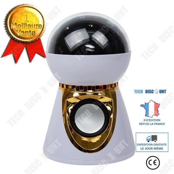 TD® Guld LED Bluetooth Musik Ljus Stjärna Snowman World Cup Färgglad Magic Ball Scenljus Blinkande ljus