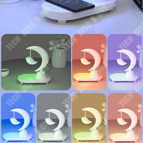 TD® Ambient Light Åtta färgglada lampor Långvarigt batteri Trådlös laddning Kan användas som Bluetooth-högtalare