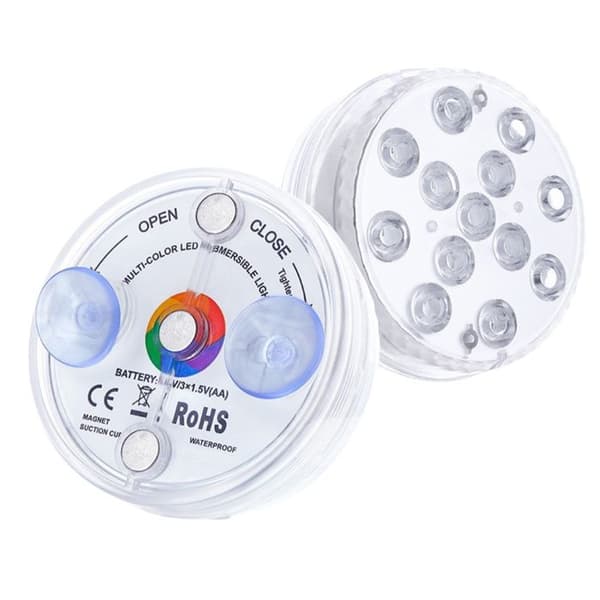 TD dränkbara LED-lampor RGB 16 färger Vattentät IP68 simbassänglampa med 3 sugkoppar LED-poollampor Simbassänglampor
