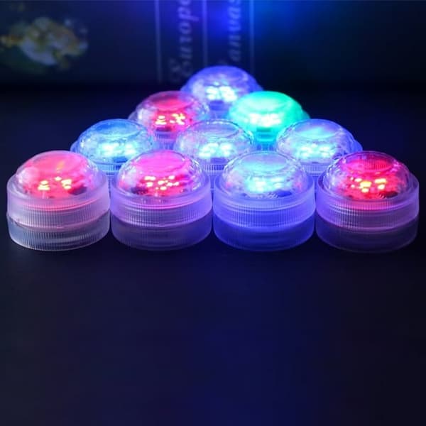 LJUS Undervattensljus Mini LEDLight Flerfärgad dammbelysning Vattentät värmeljus Flerfärgad juldekoration för akvarellvas