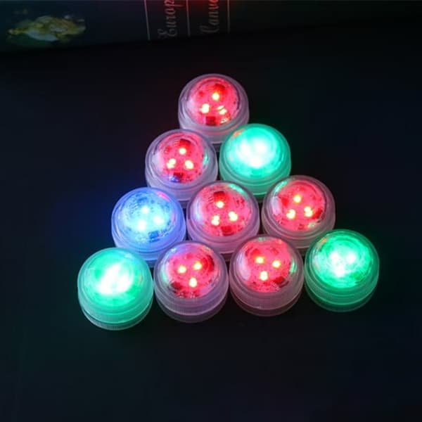 LJUS Undervattensljus Mini LEDLight Flerfärgad dammbelysning Vattentät värmeljus Flerfärgad juldekoration för akvarellvas