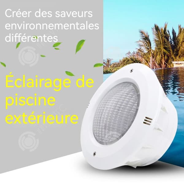 INN Lumière pool 2PCS med fjärrkontroll 18w färgglad LED belysning pool undervattensbelysning för pool