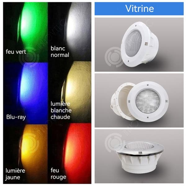 INN Lumière pool 2PCS med fjärrkontroll 18w färgglad LED belysning pool undervattensbelysning för pool