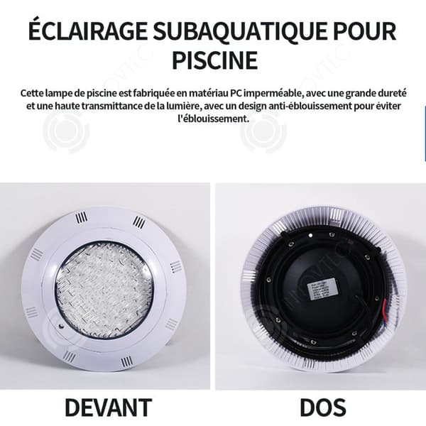 INN Simbassänglampa 12w DC12v 3000k IP68 LED Simbassänglampa Färgglatt utomhus Undervattenslandskap Fiskdamm Vattentätt ljus