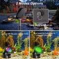 Miniatyrbillede 4 af 7: Solcelledrevne undervandsspotlights – superlyse RGB LED-lys til dam, springvand og have – farverig misfarvning